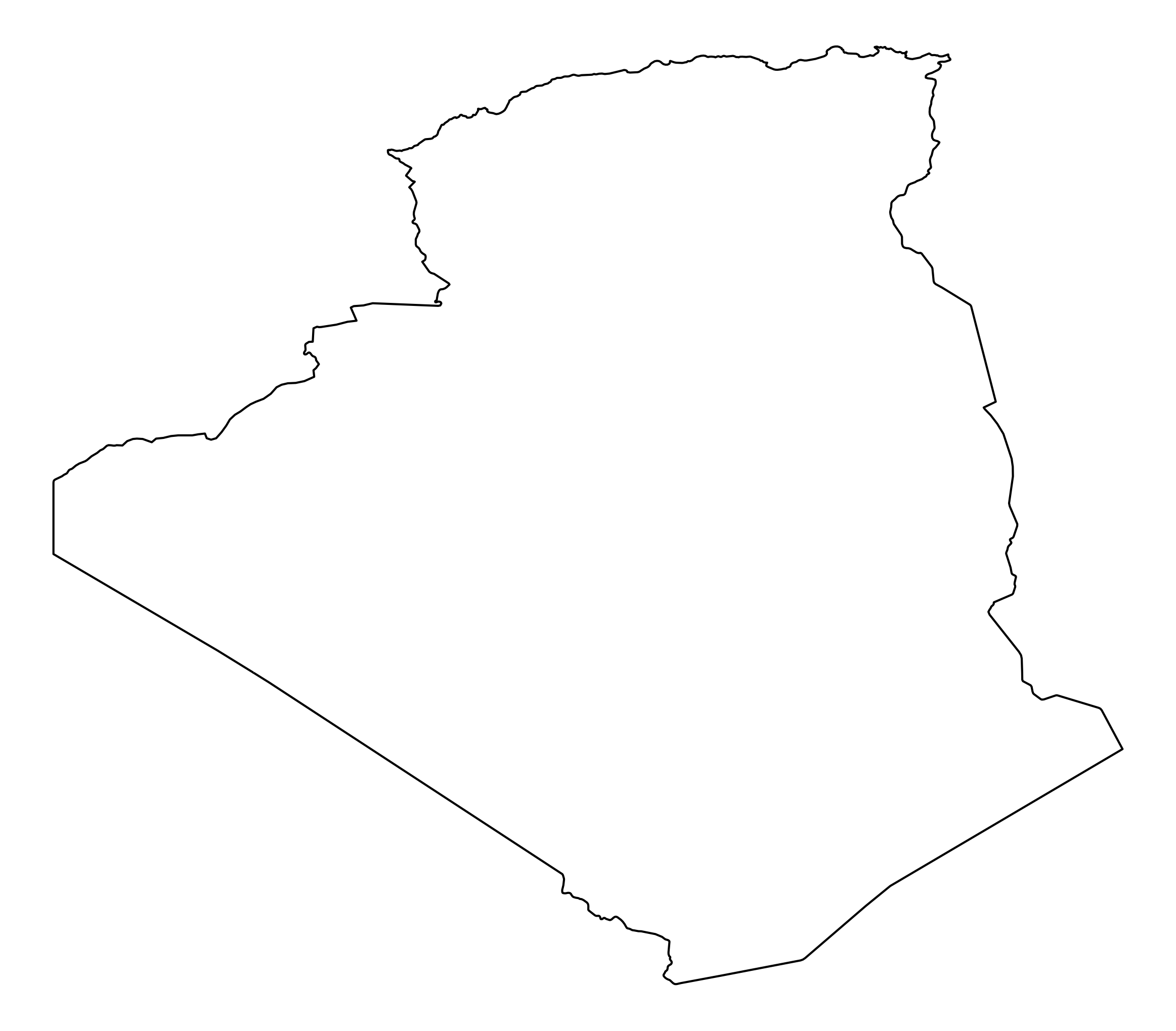 Algeria Outline Map