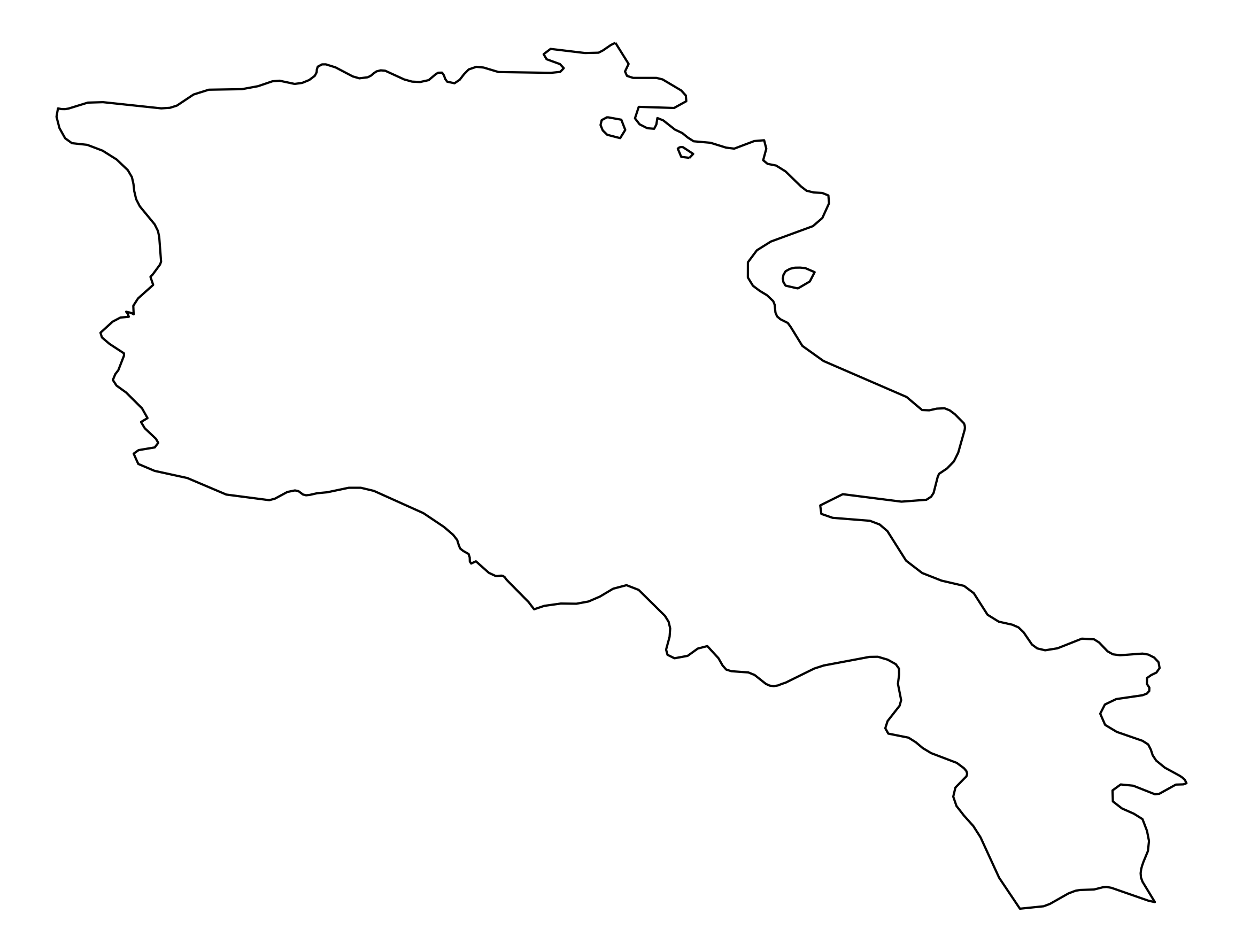 Armenia Outline Map