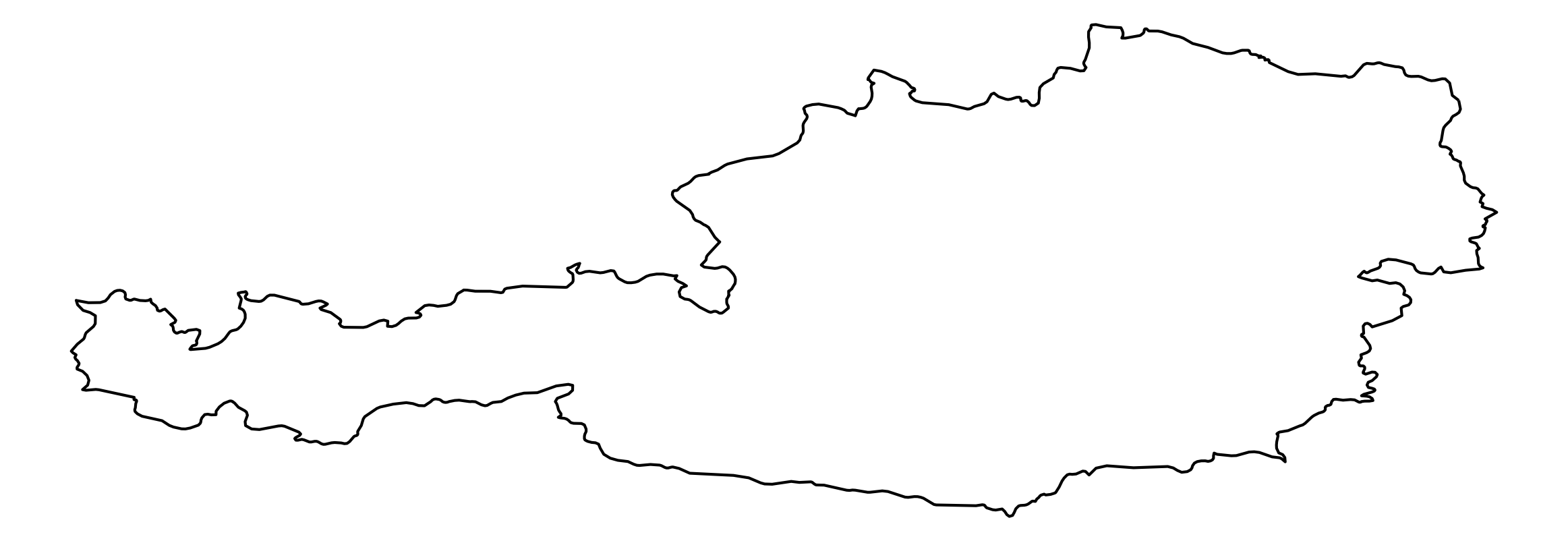 Austria Outline Map