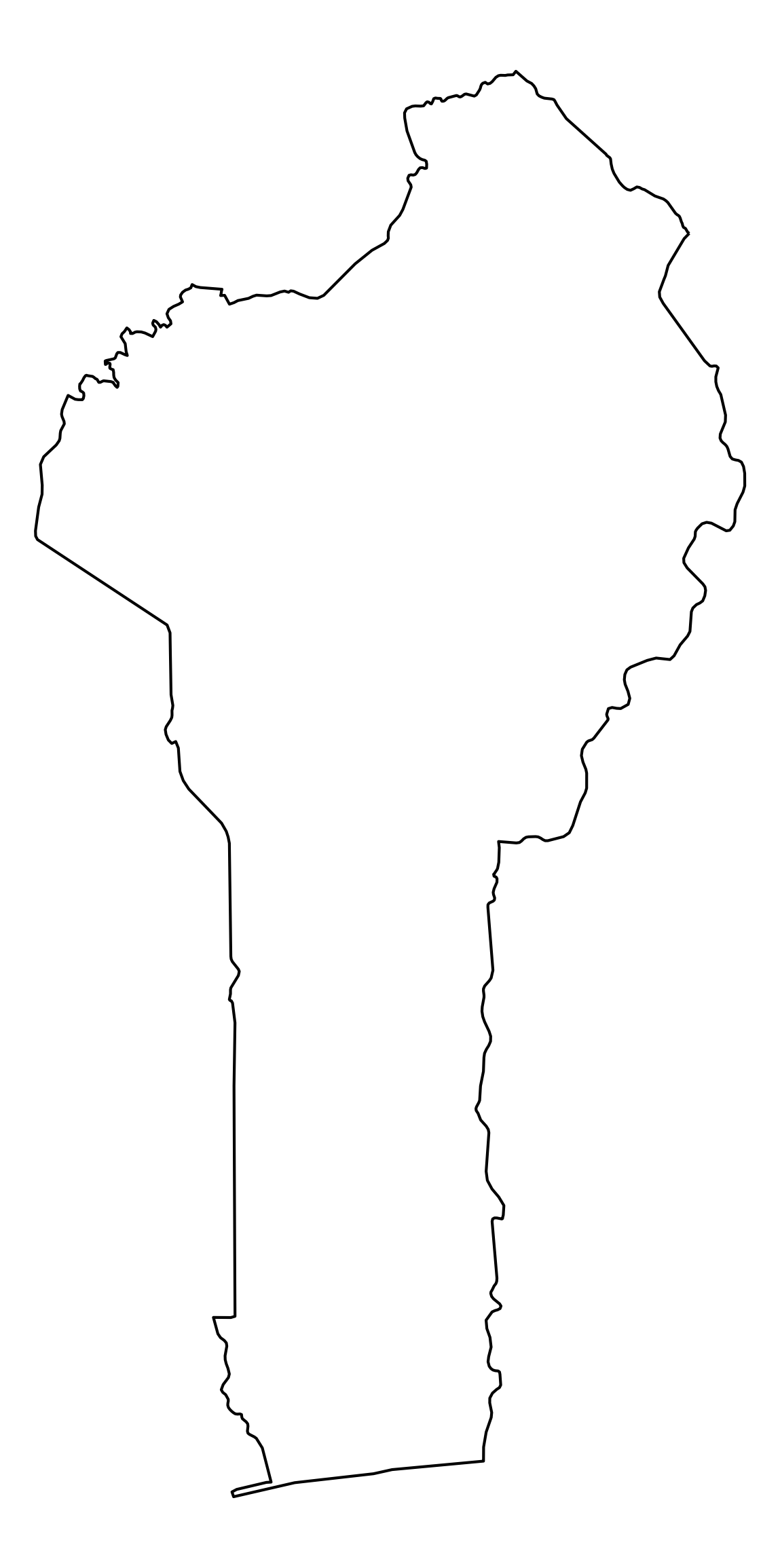 Benin Outline Map