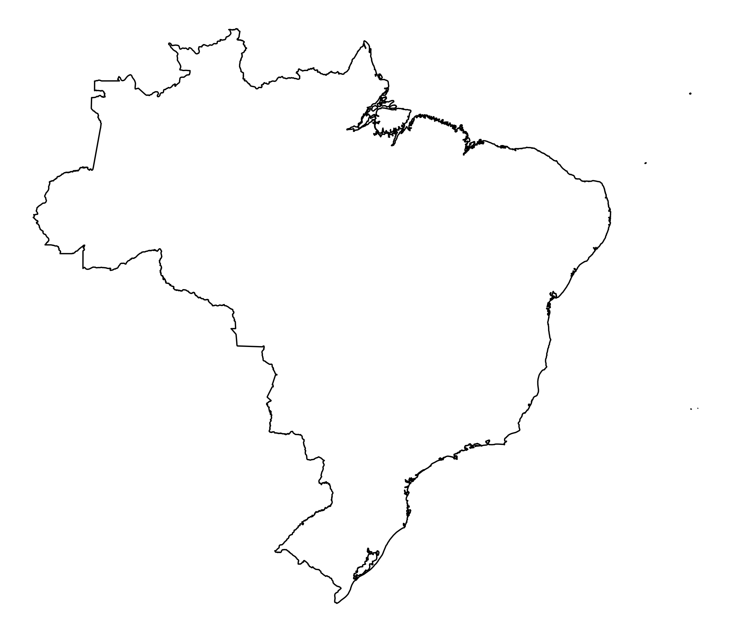 Brazil Outline Map