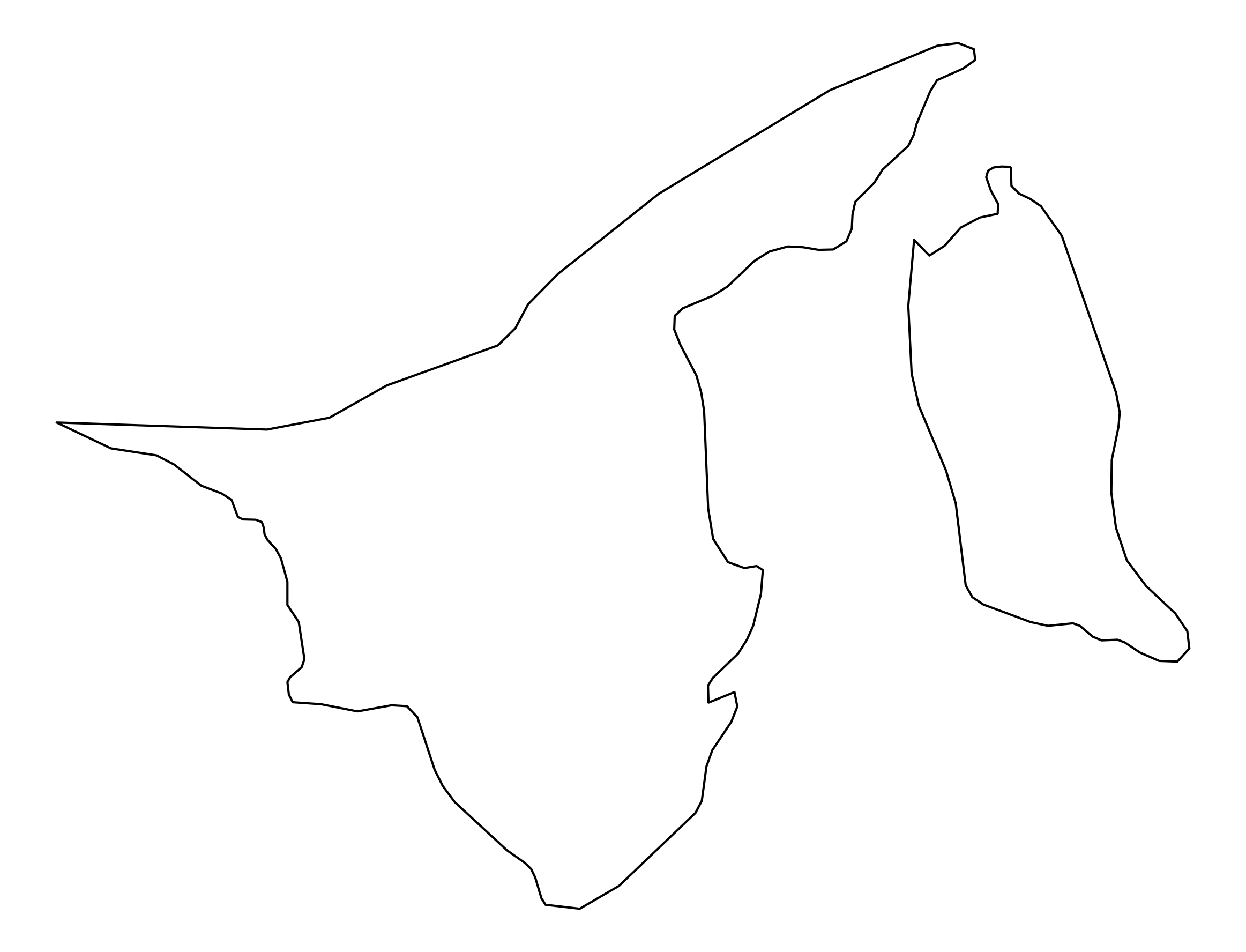 Brunei Outline Map