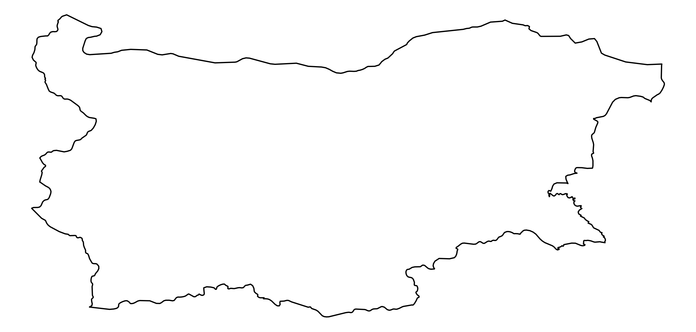 Bulgaria Outline Map