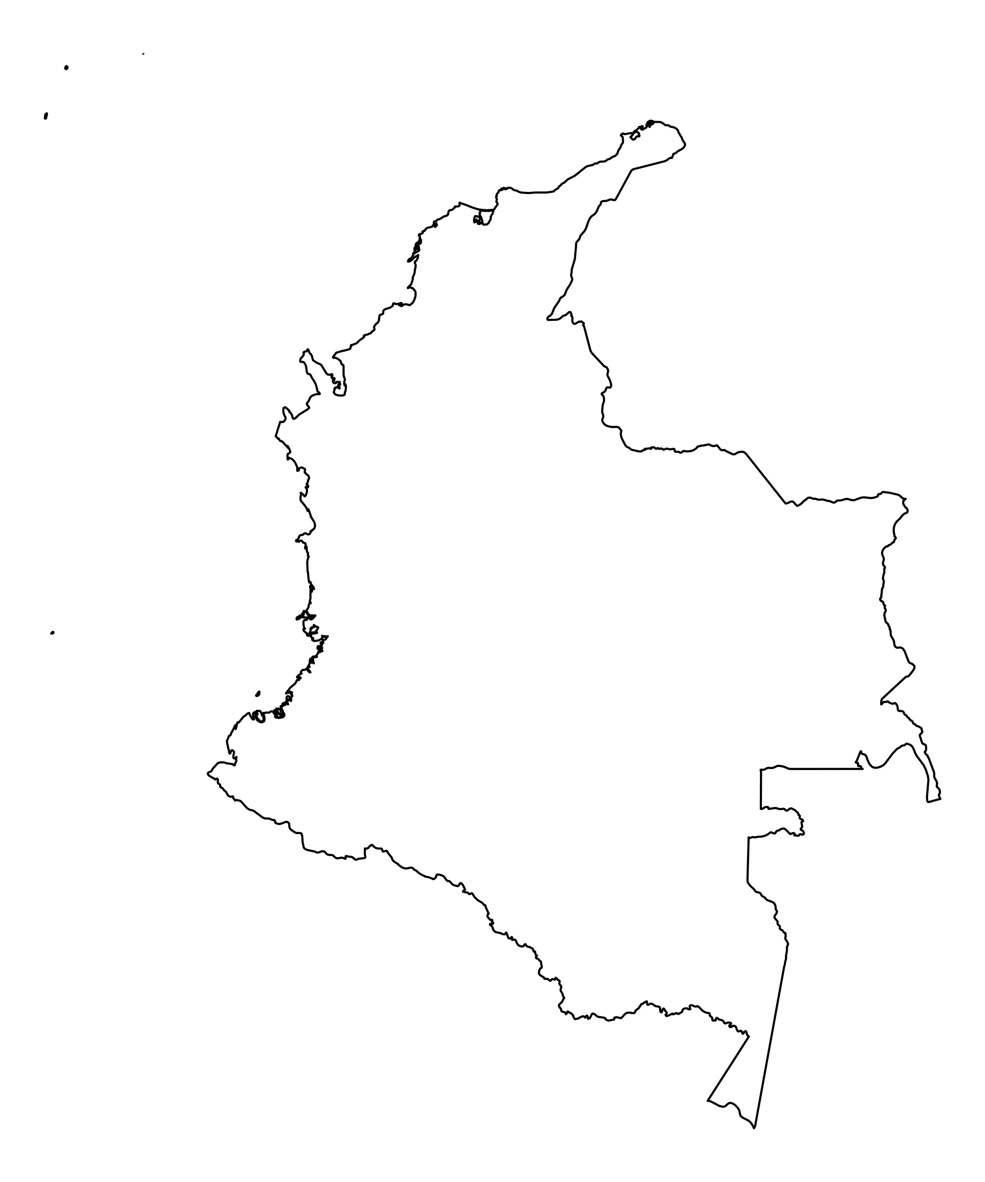 Colombia Outline Map