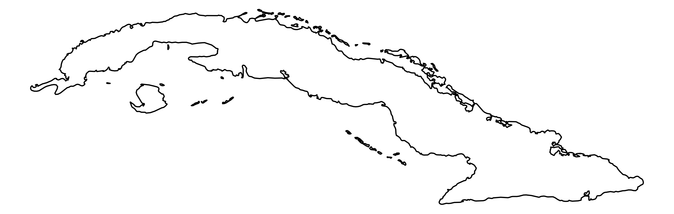 Cuba Outline Map