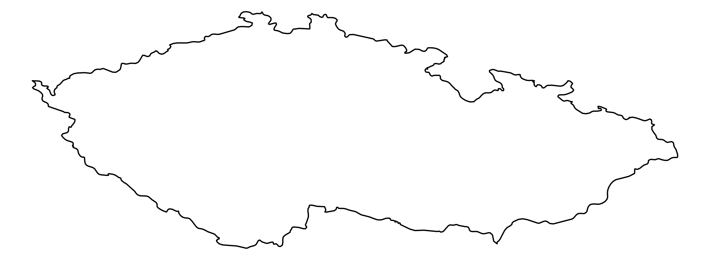 Czech Republic Outline Map