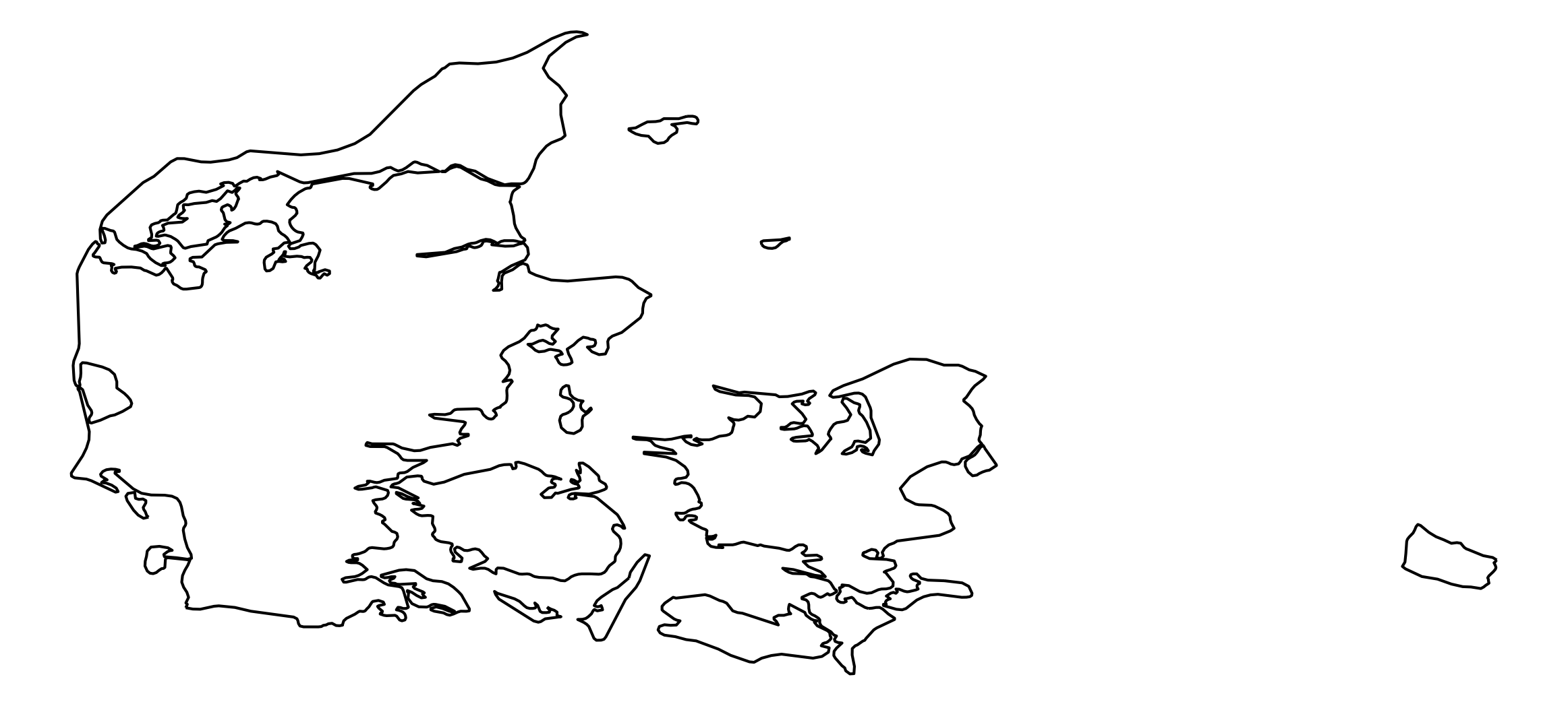 Denmark Outline Map Denmark Map OutlineMap