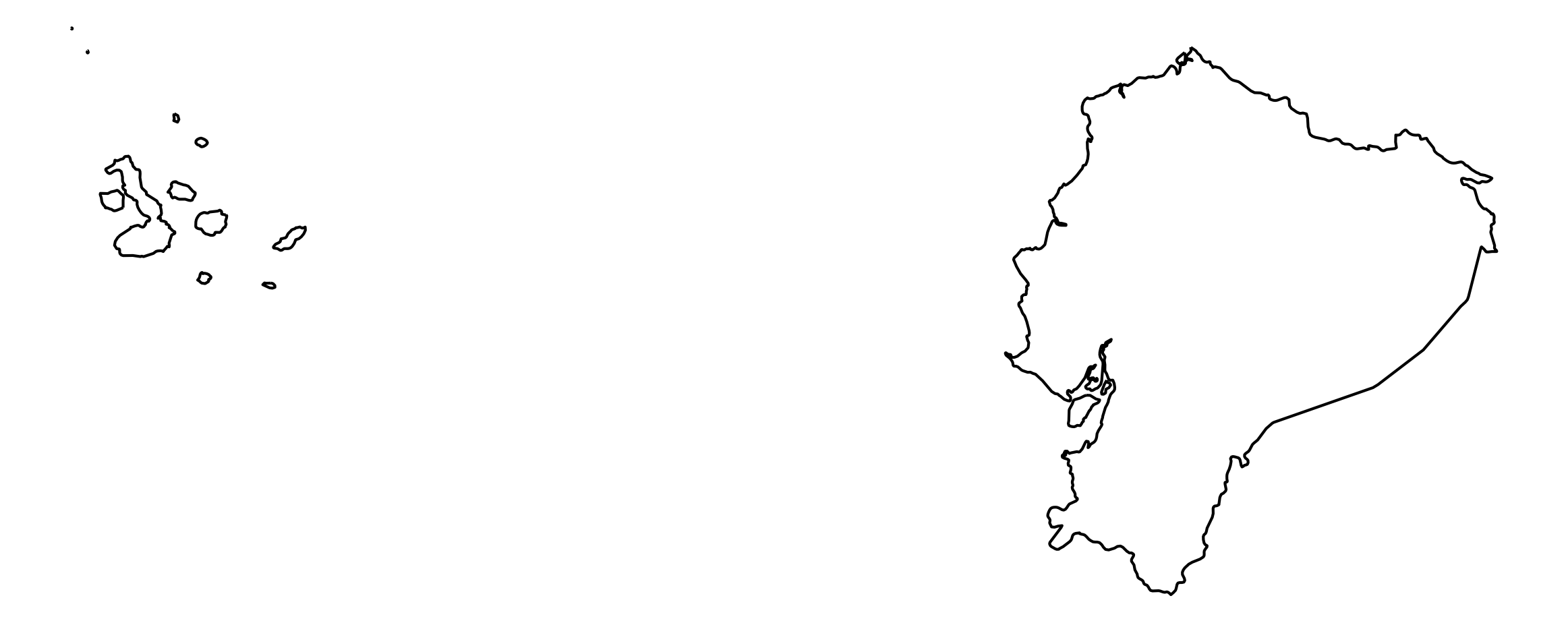 Ecuador Outline Map