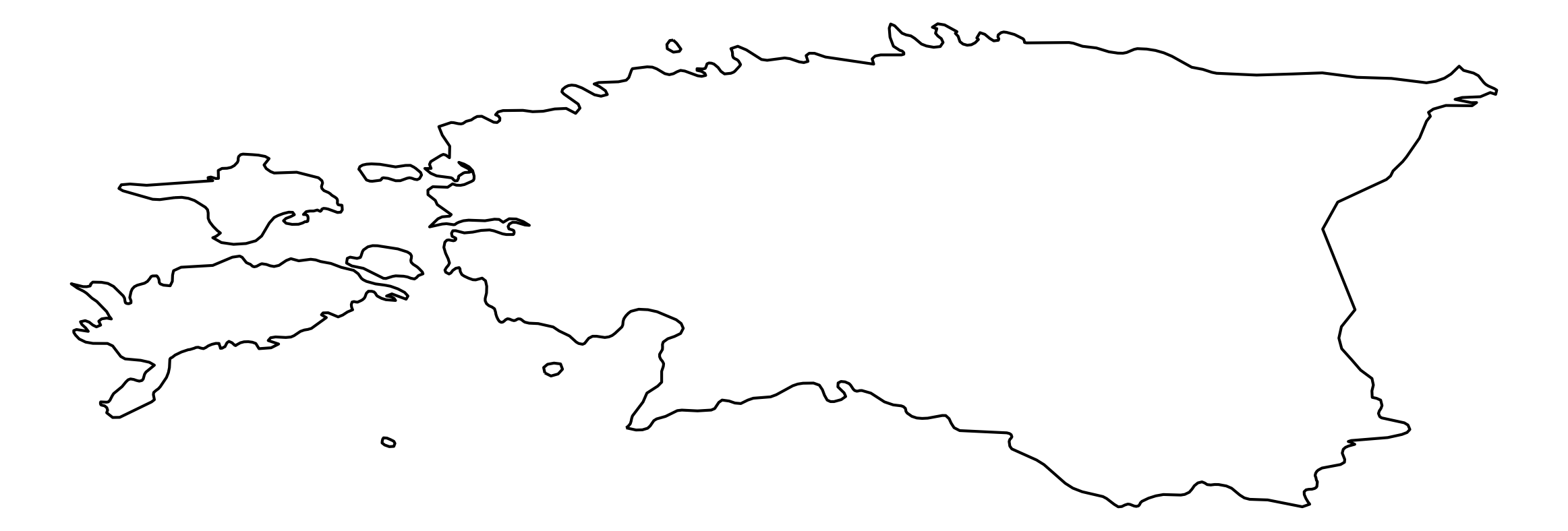 Estonia Outline Map