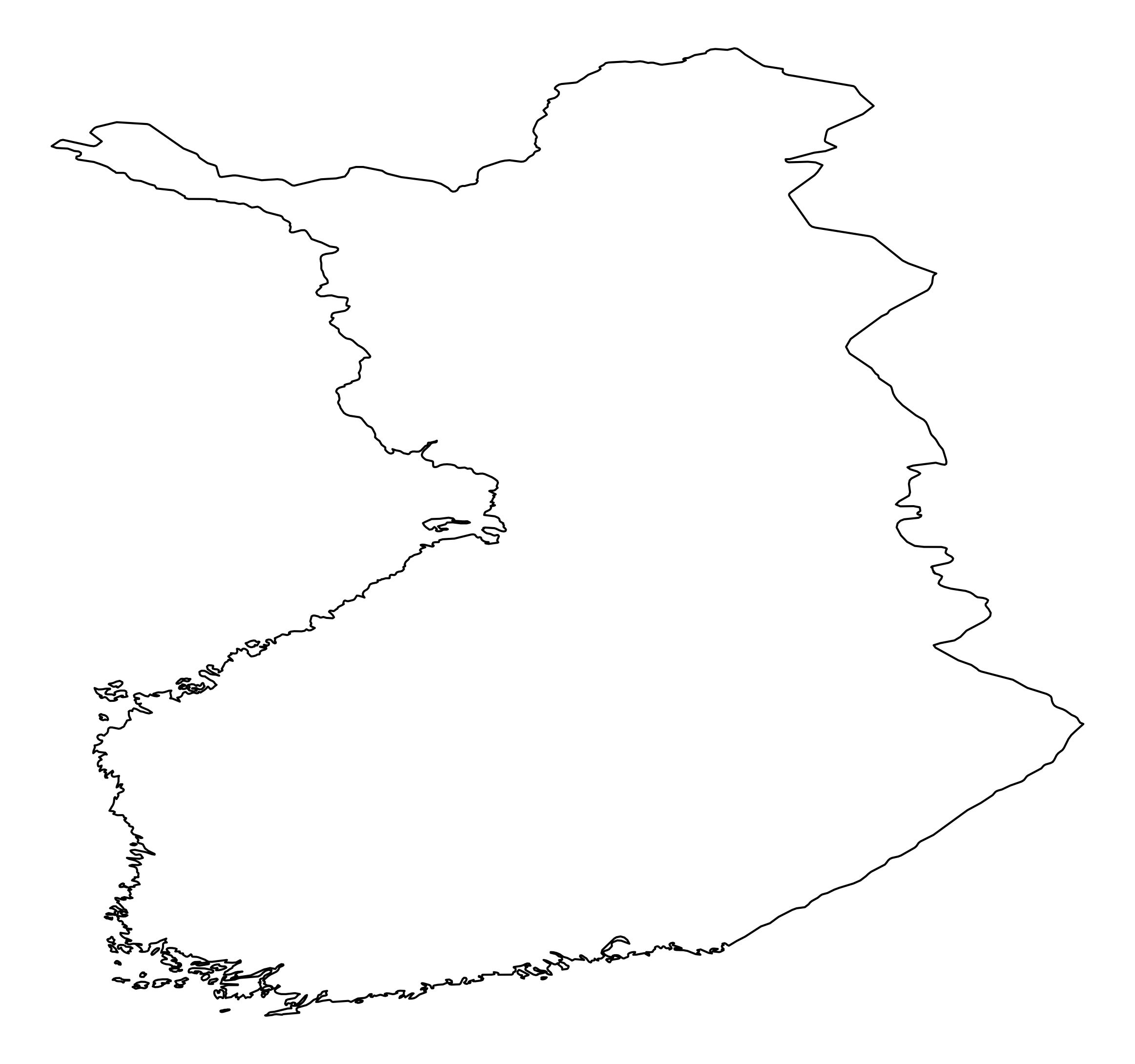 Finland Outline Map