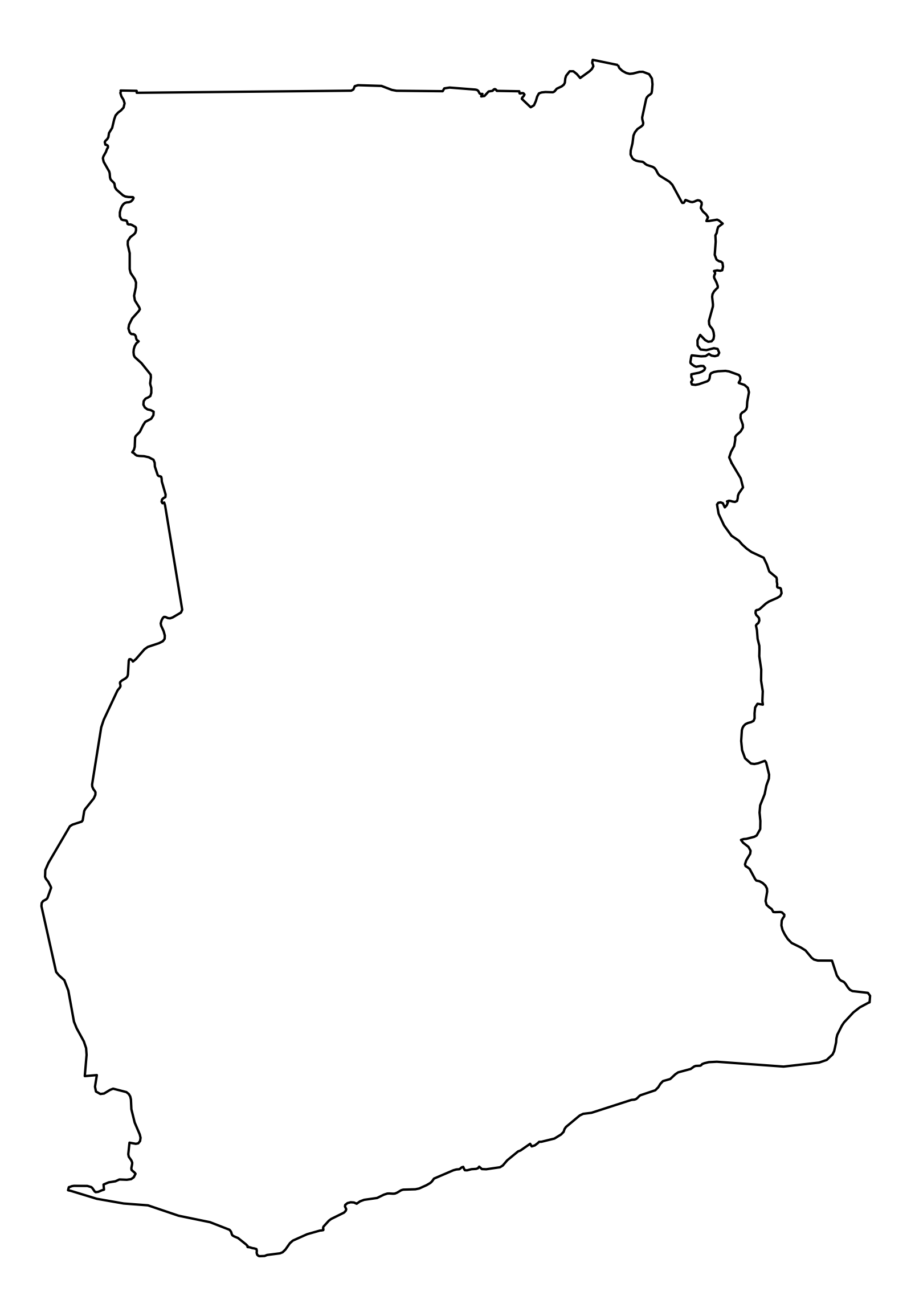 Ghana Outline Map Ghana Map OutlineMap Ghana Outline Map Ghana Map OutlineMap