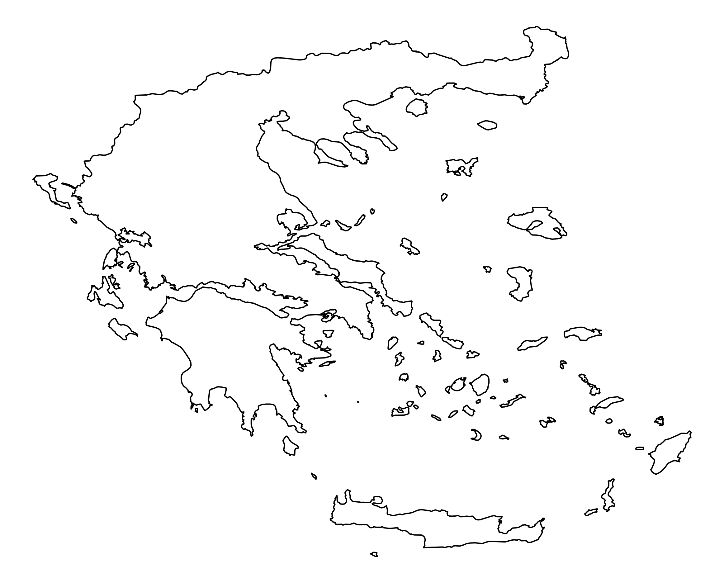 Greece Outline Map