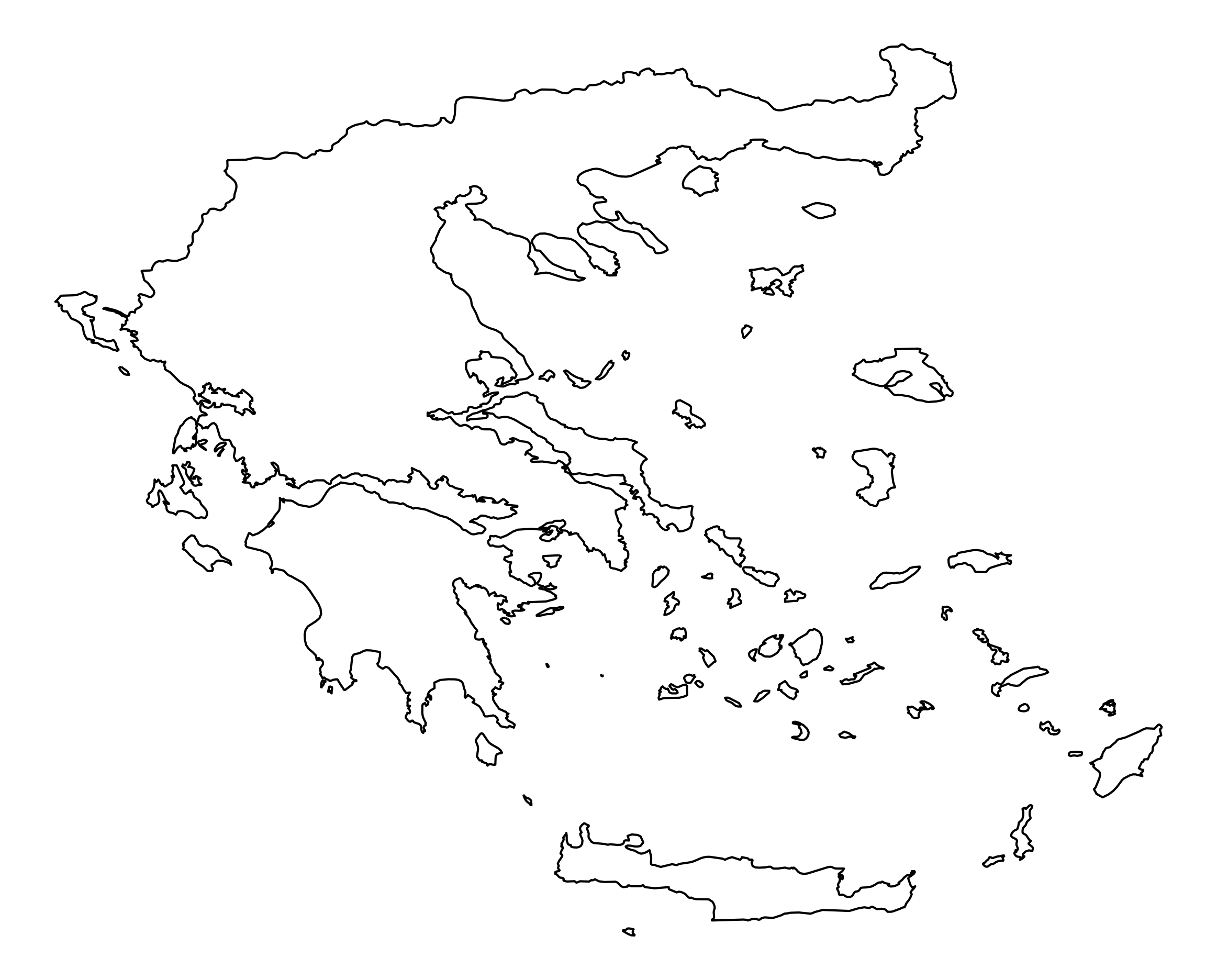 Greece Outline Map Greece Map OutlineMap