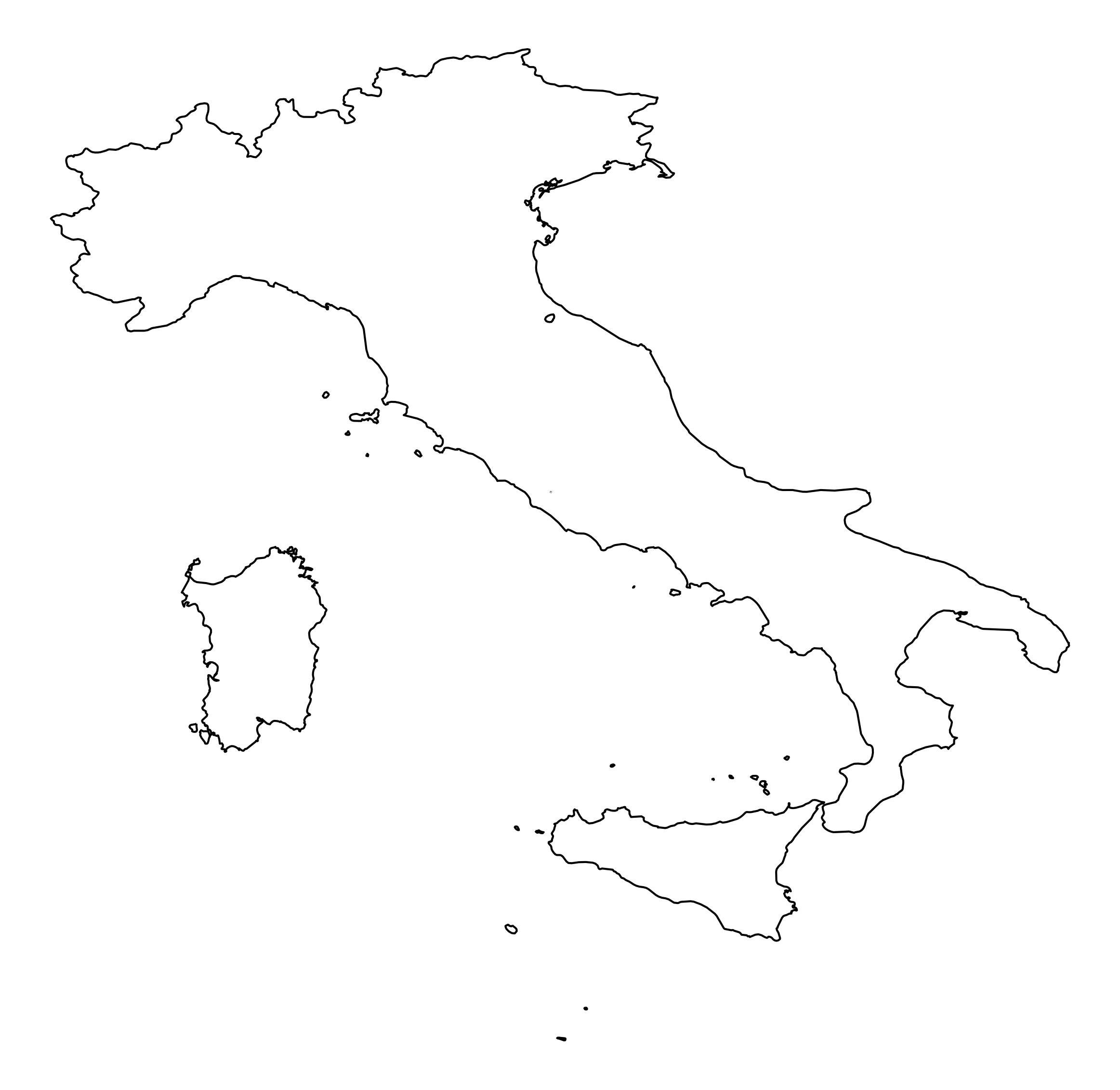 Italy Outline Map