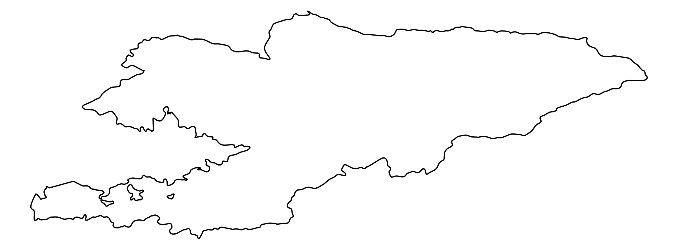 Kyrgyzstan Outline Map