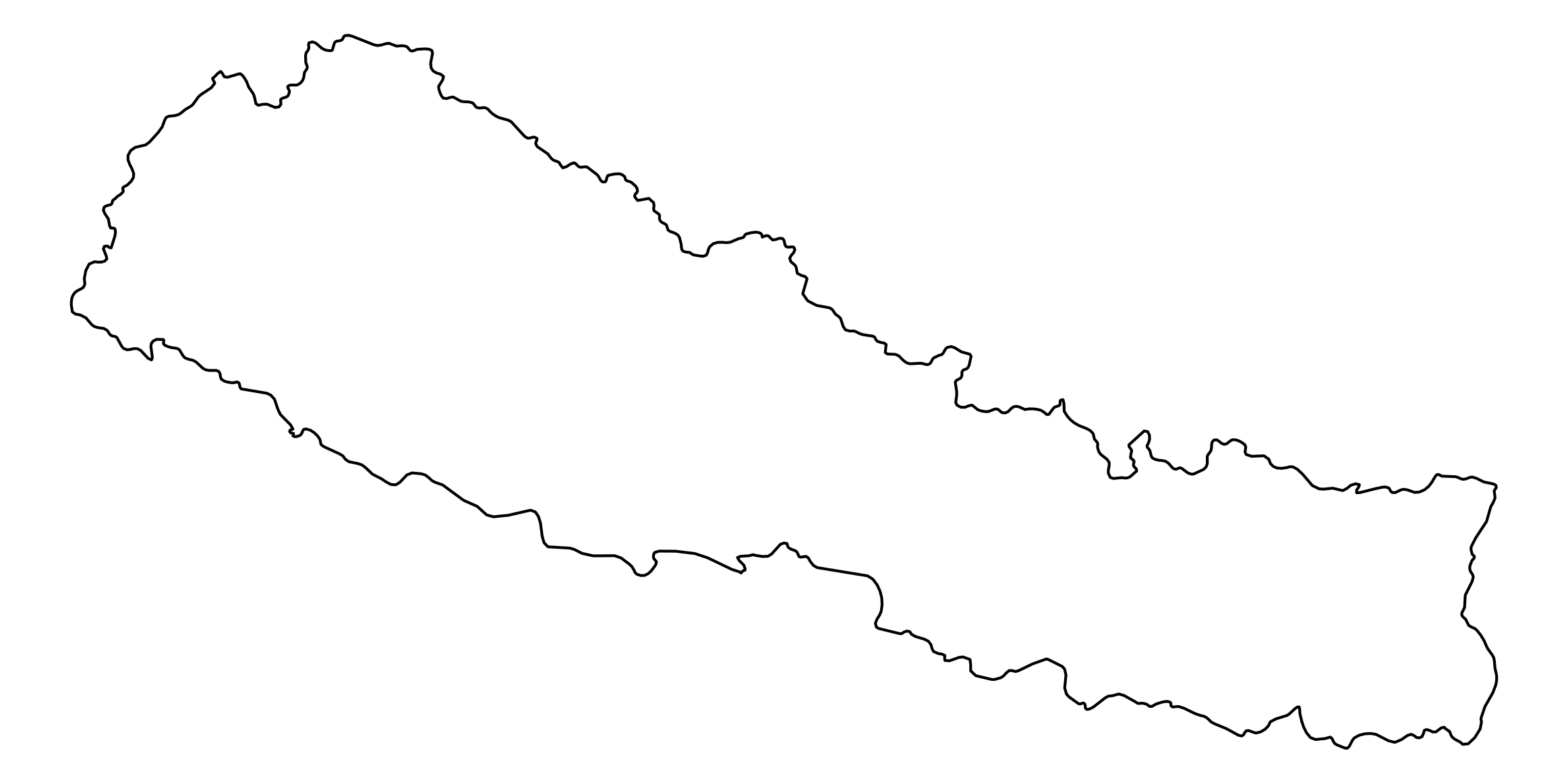 Nepal Outline Map