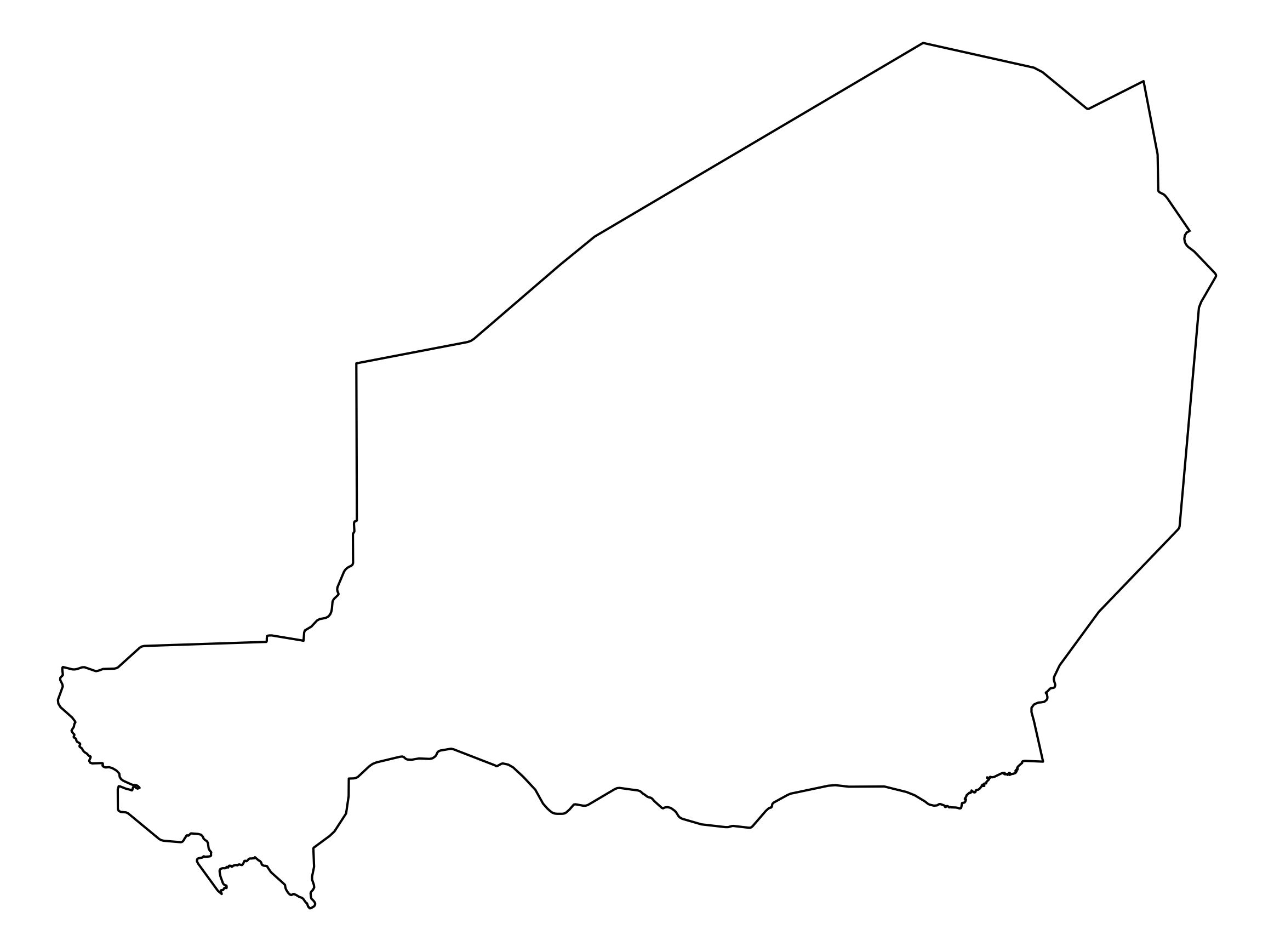 Niger Outline Map