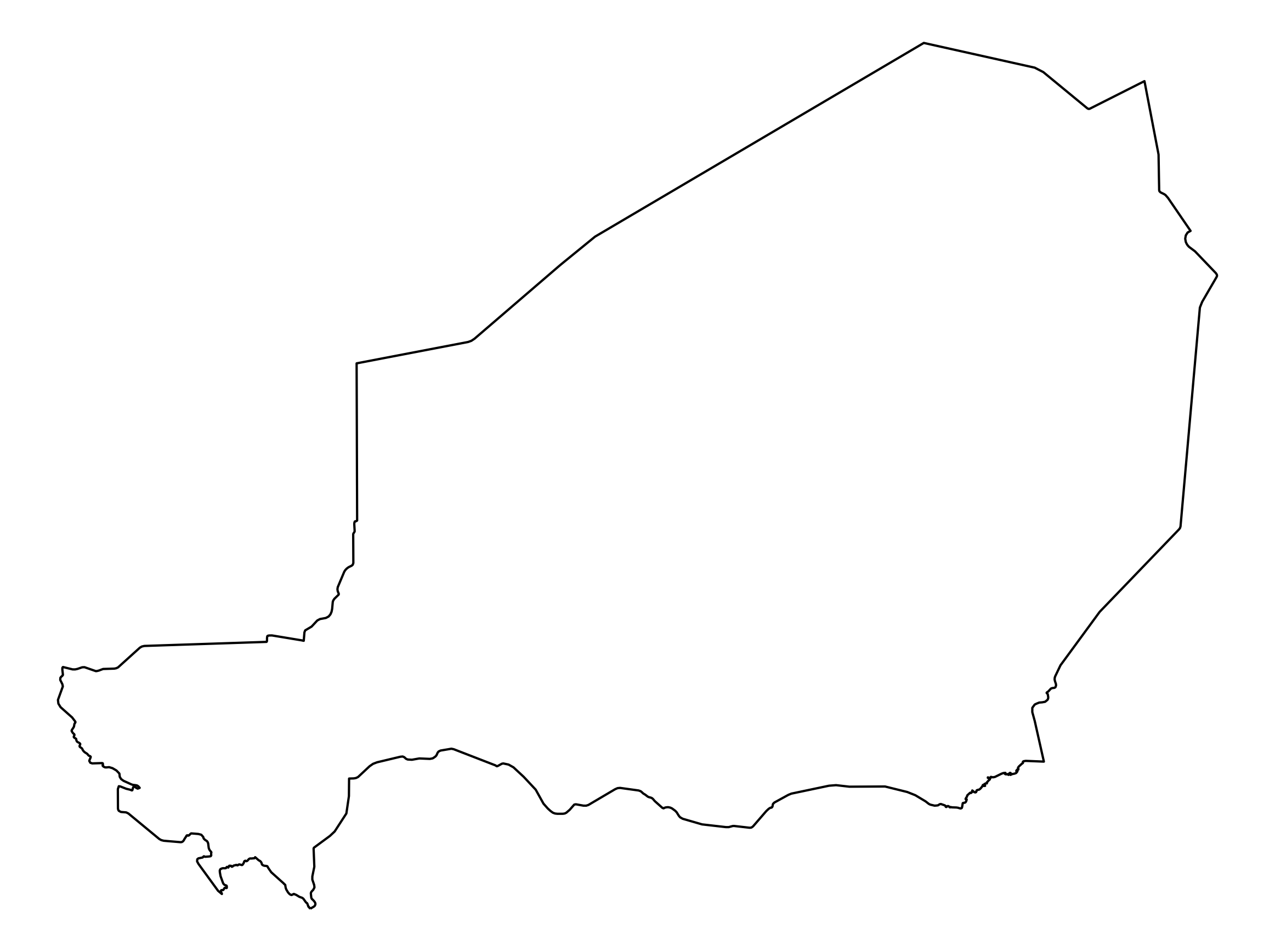 Niger Outline Map Niger Map OutlineMap