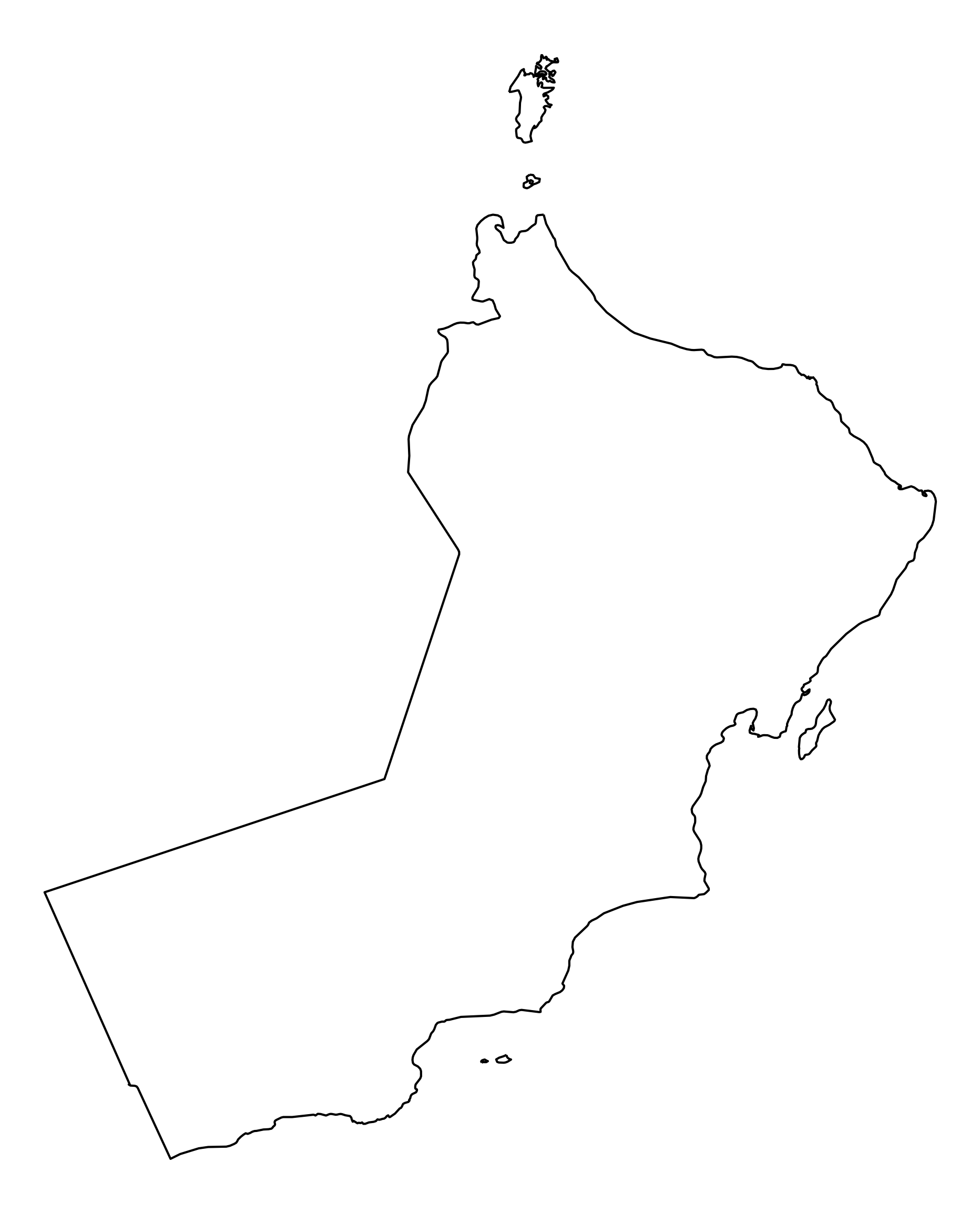 Oman Outline Map