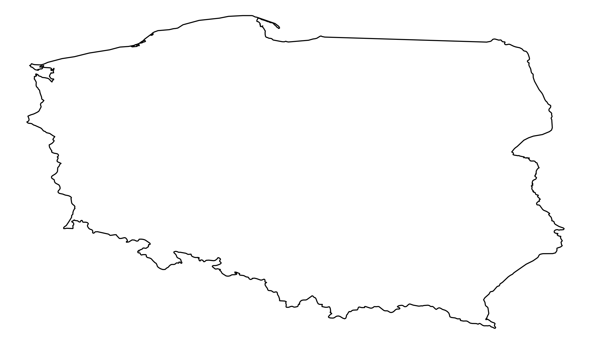 Poland Official Outline Map