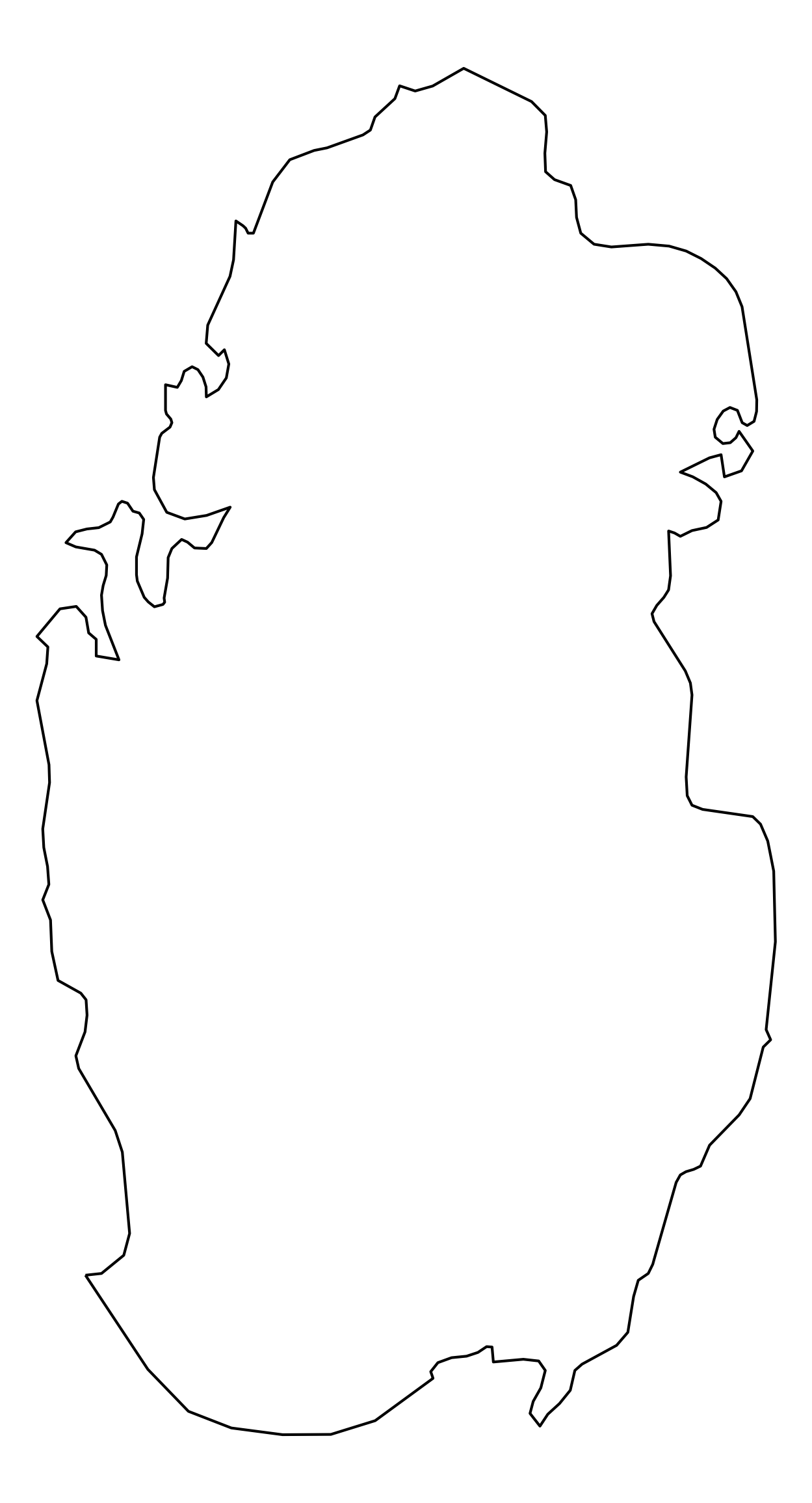 Qatar Outline Map