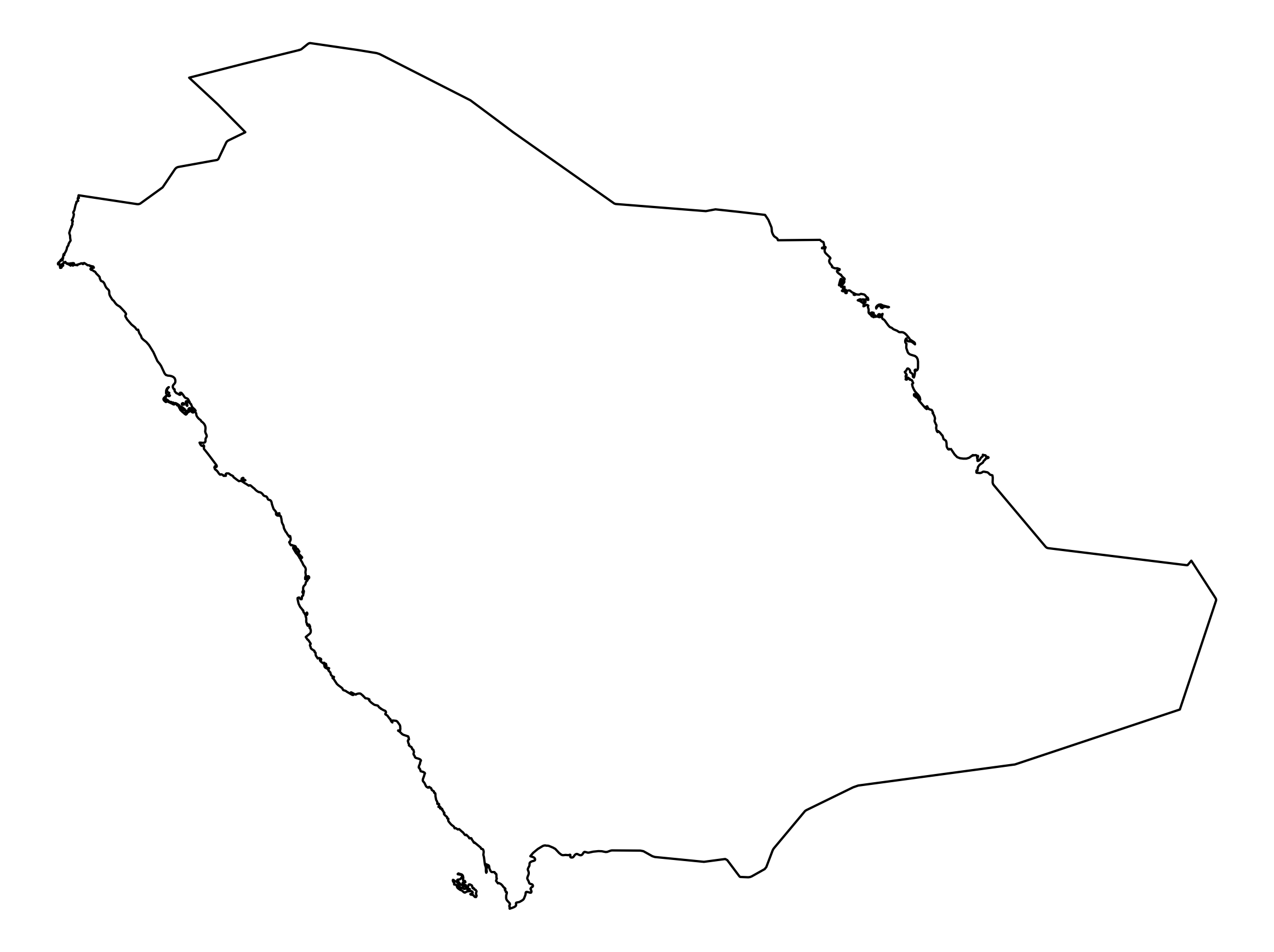 Saudi Arabia Outline Maps Saudi Arabia Outline Maps