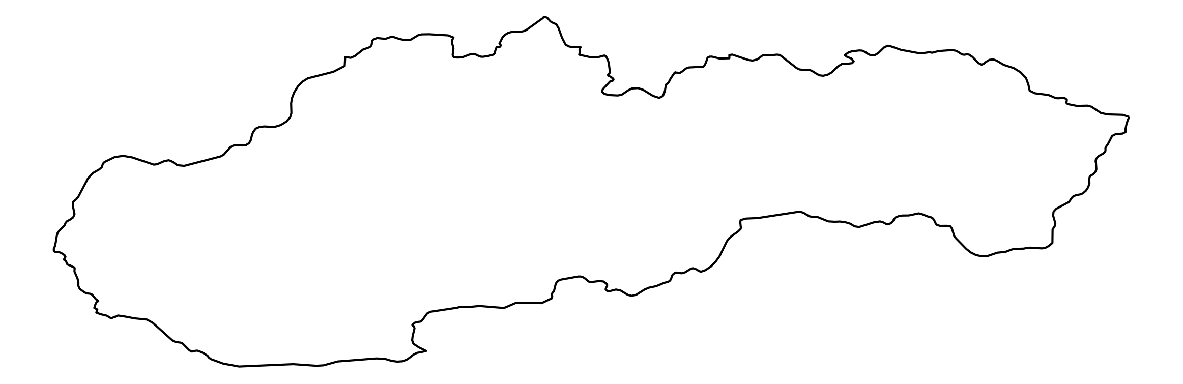 Slovakia Outline Map