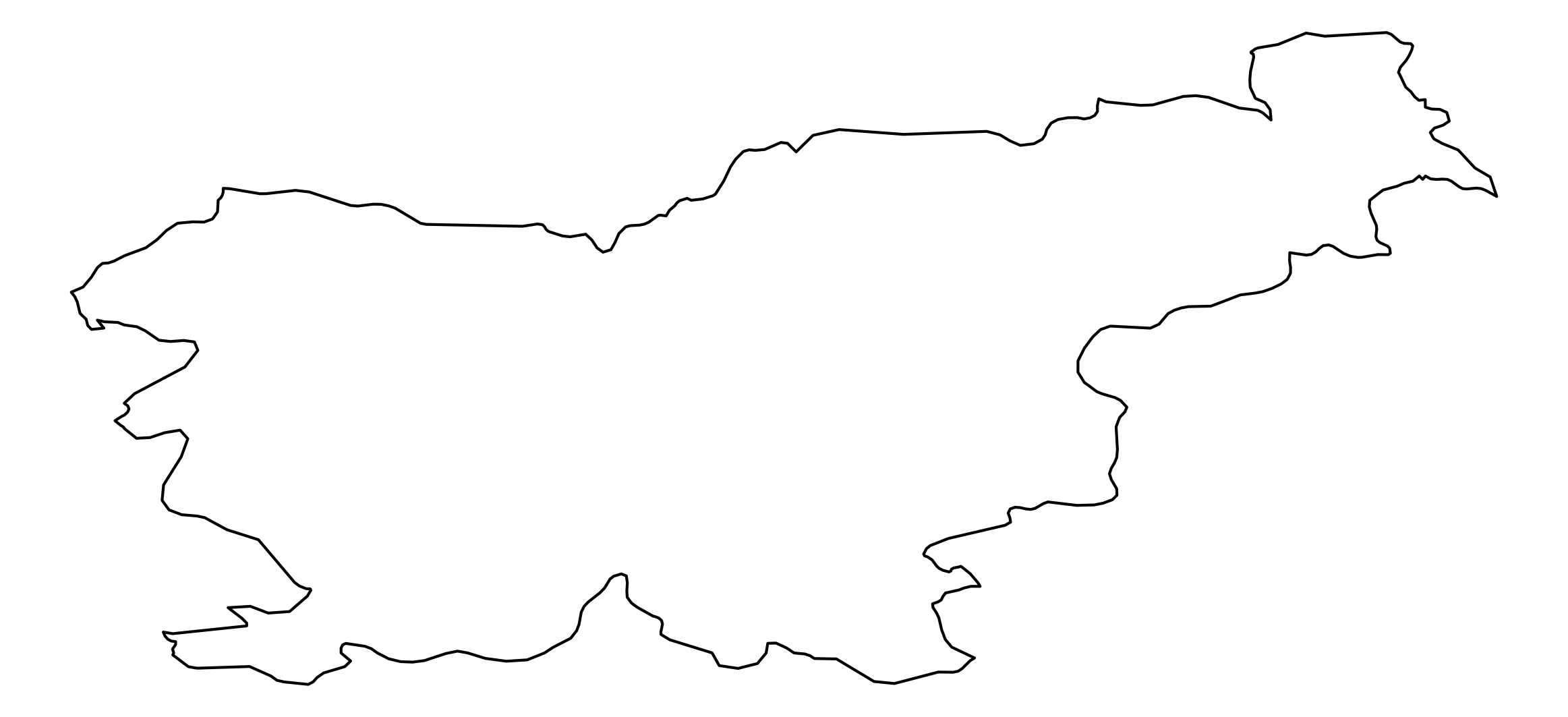 Slovenia Outline Map