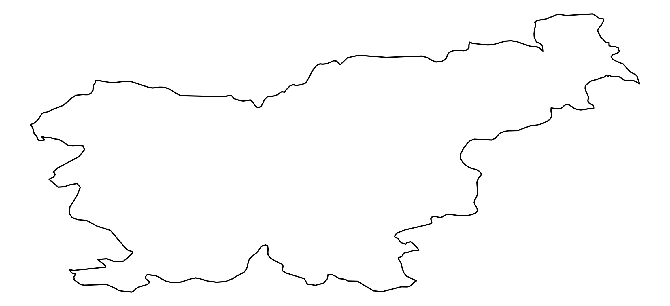 Slovenia Outline Map Slovenia Map OutlineMap