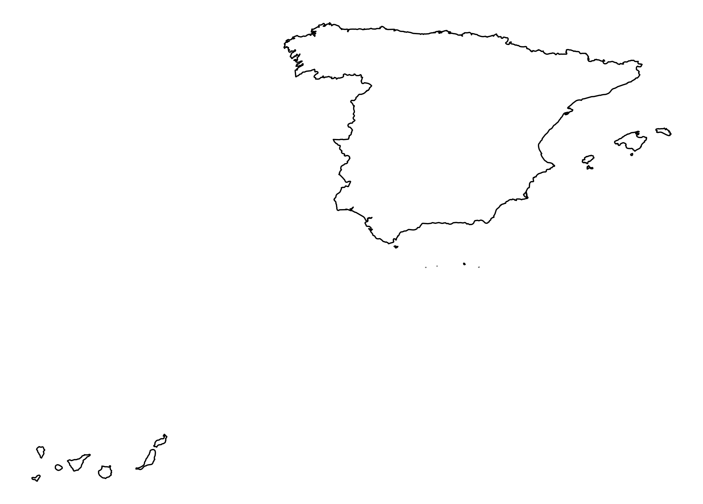 Spain Outline Map