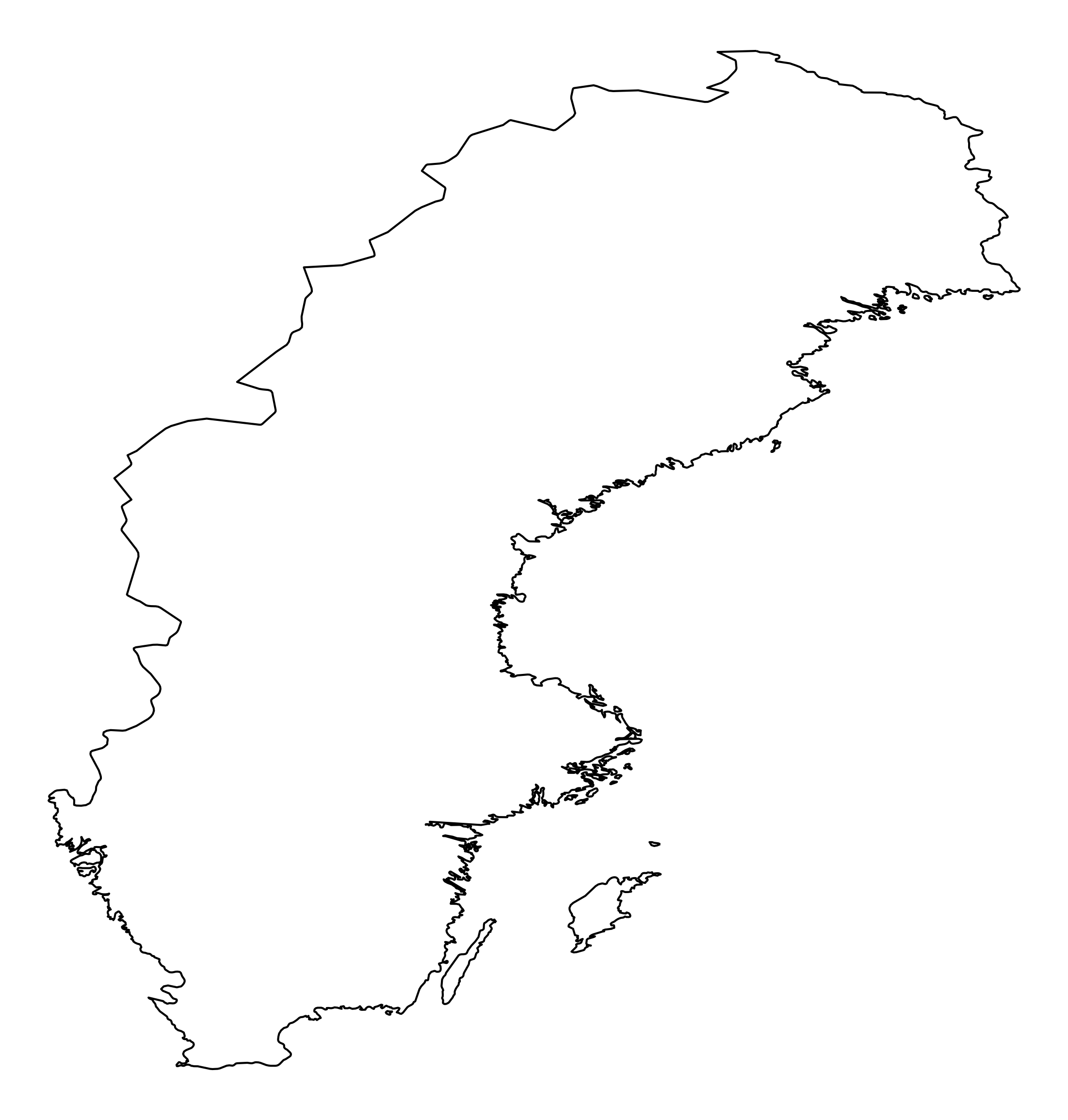 Sweden Outline Map