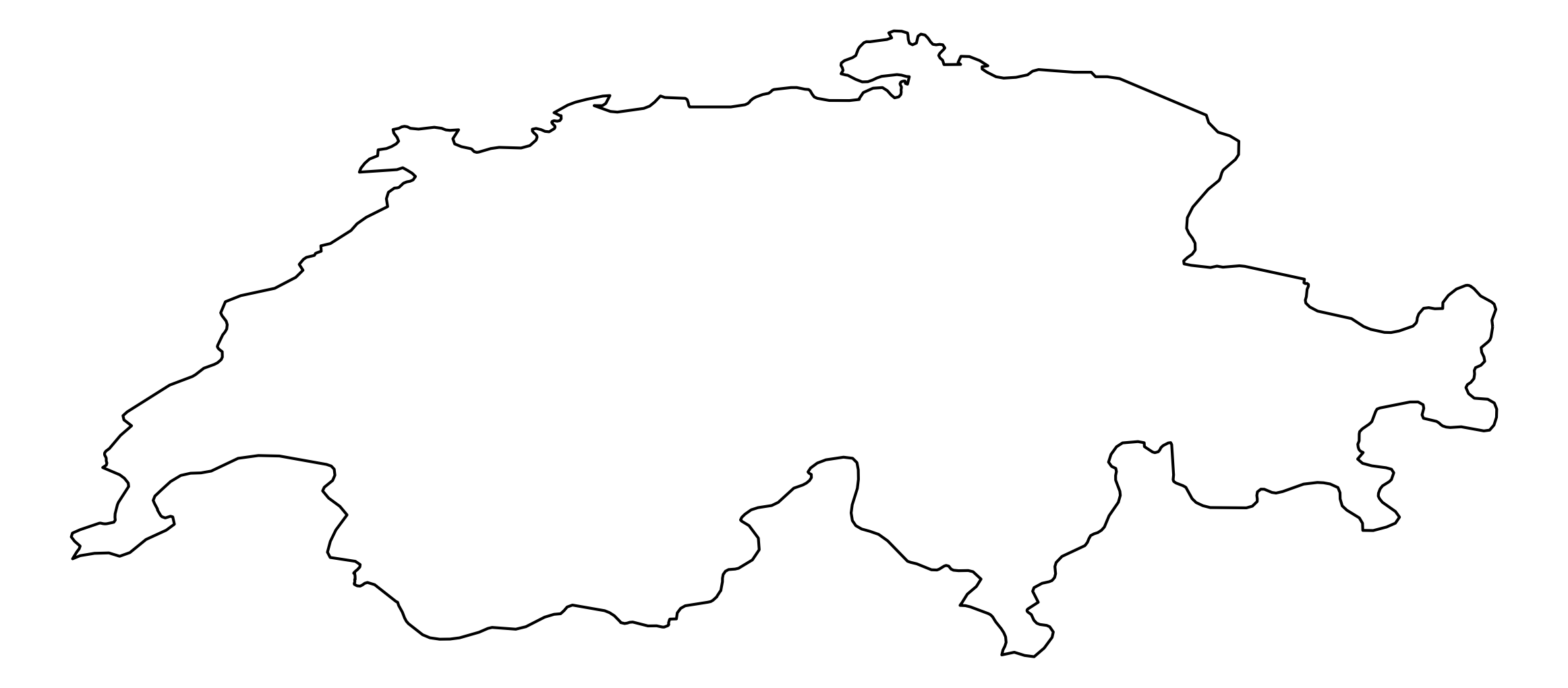 Switzerland Outline Map Switzerland Map OutlineMap