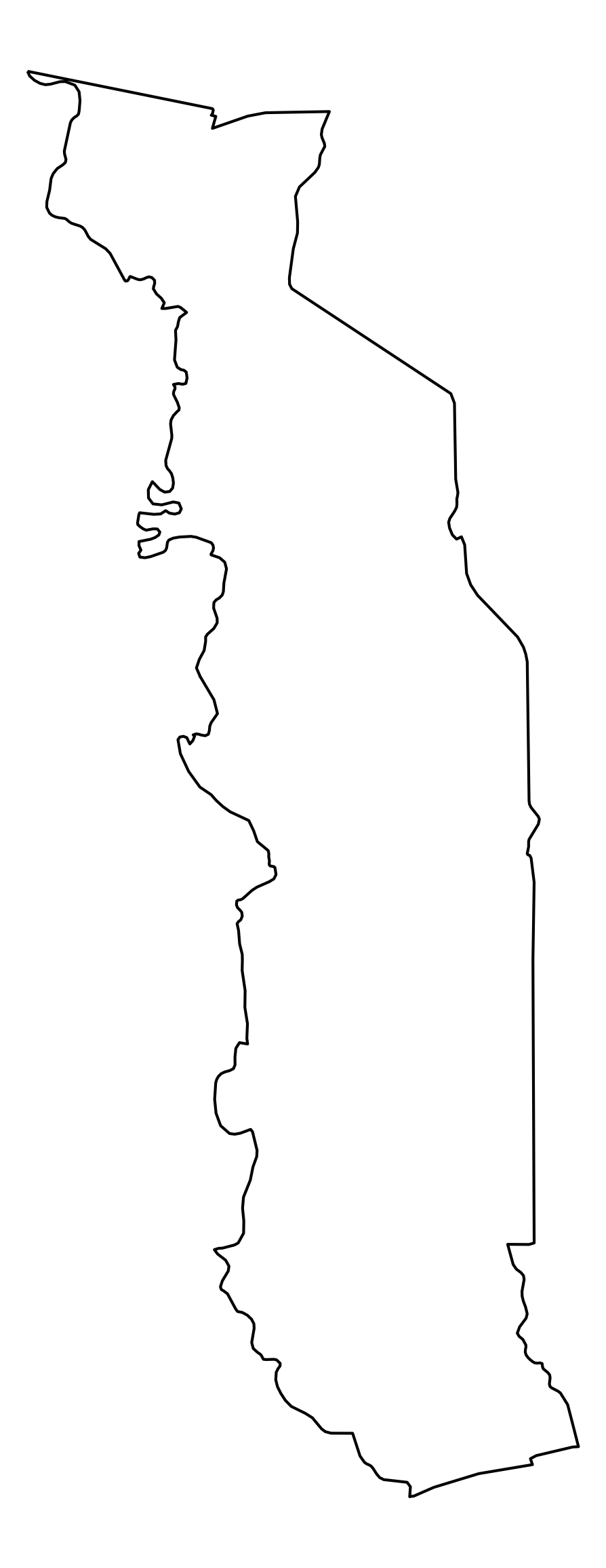 Togo Outline Map