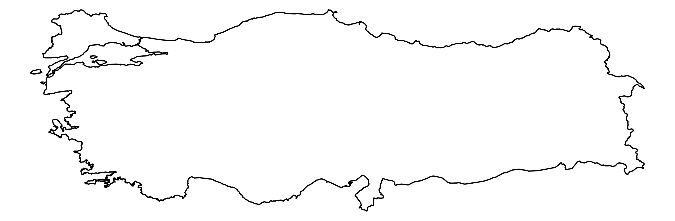 Turkey Outline Map