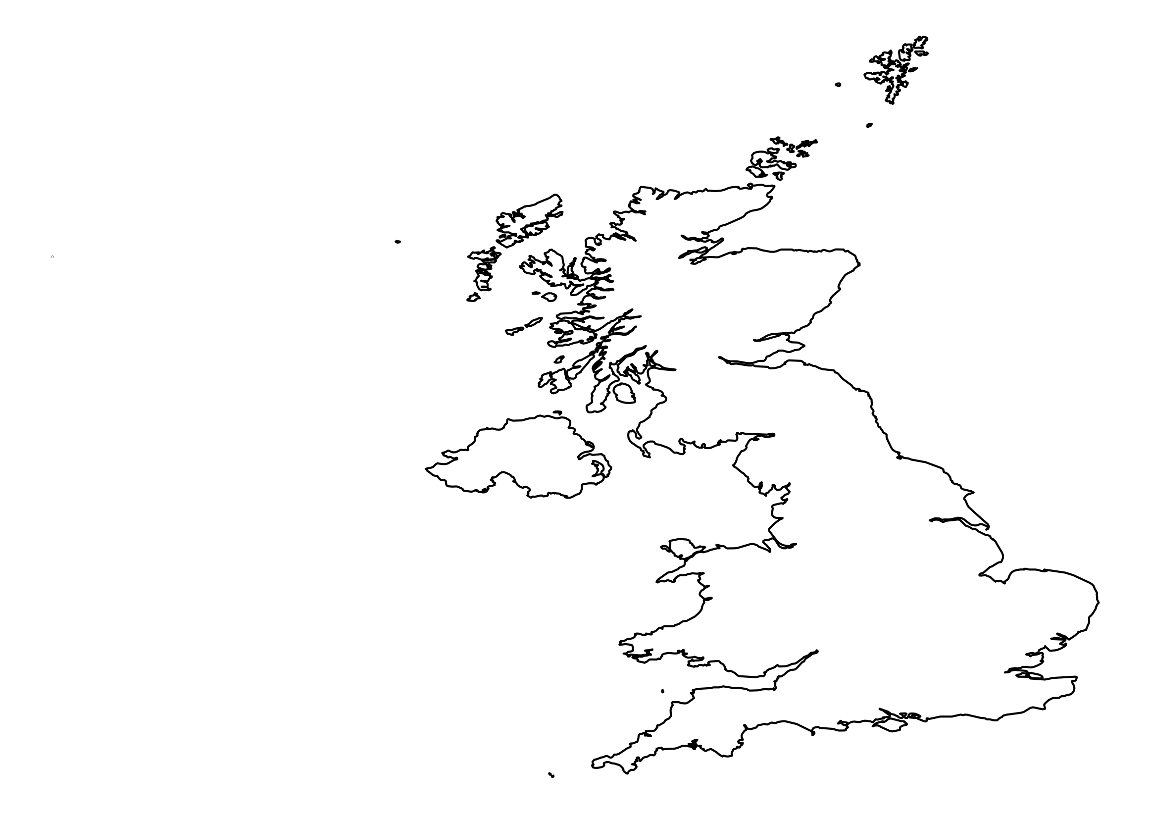 United Kingdom Outline Map