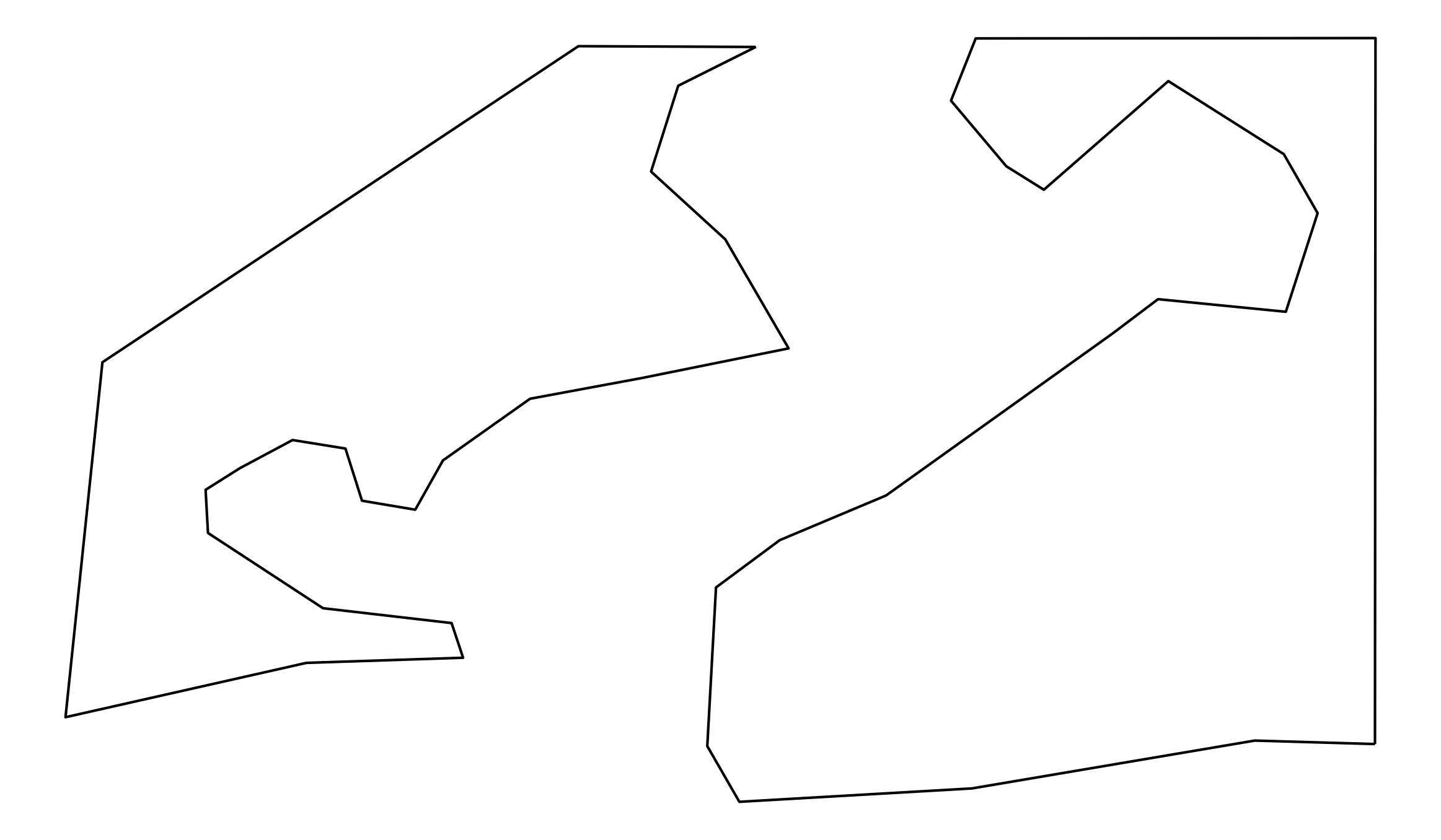 Guantanamo Bay Naval Base Outline Map 